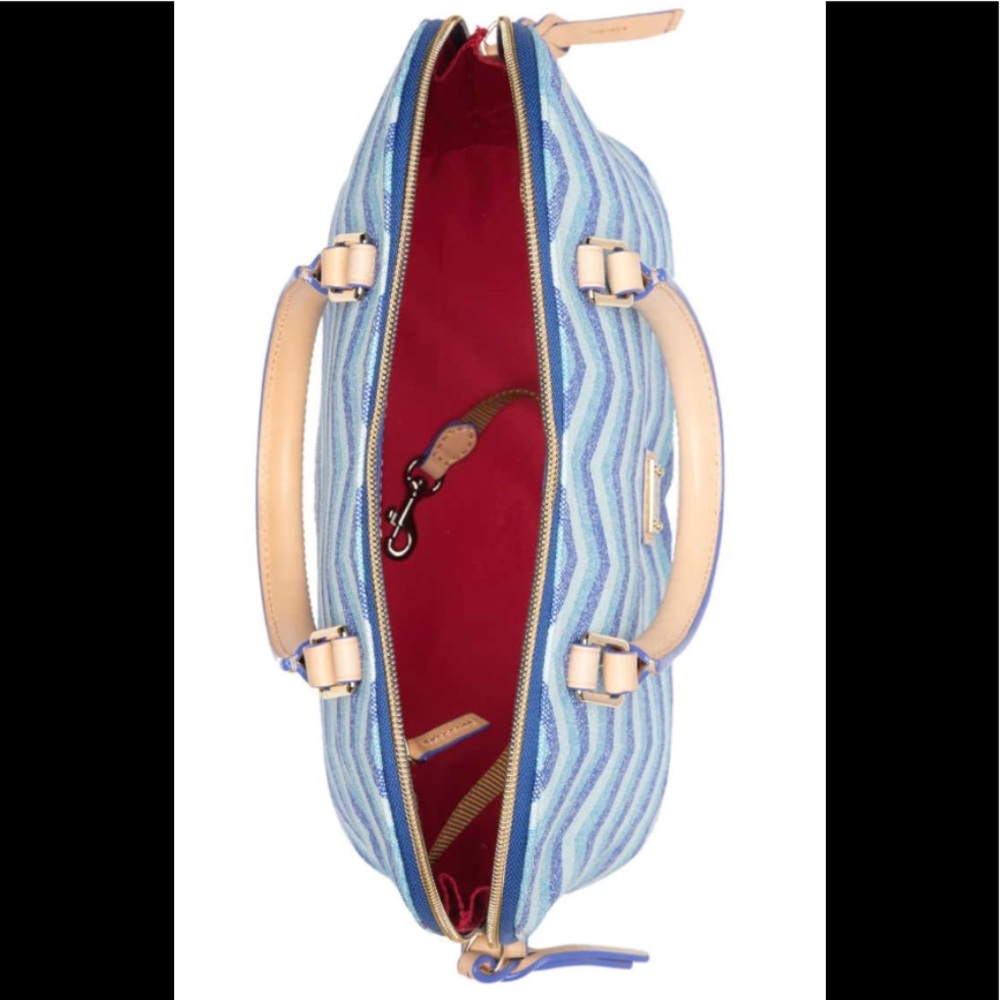 Dooney and Bourke Zip Zip Chevron Satchel Handbag - Picture 5 of 8